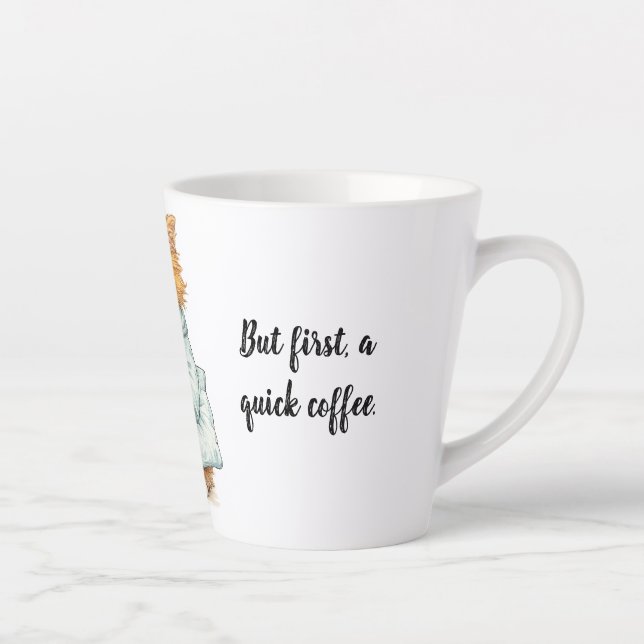 Si Hay Que Triunfar Grumpy Orange Cat Custom Quote Milchtasse (Rechts)