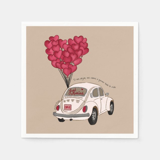 Si Nos Dejan | Hochzeitstag Serviette (Vorderseite)