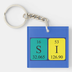 Si periodischer Tabellenname keyring 4 Schlüsselanhänger