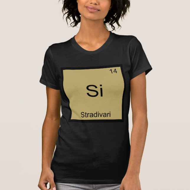 Si - Stradivari Funny Chemistry Element Symbol T-S T-Shirt (Vorderseite)