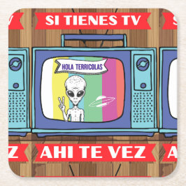 si tienes tv ahi the vez rechteckiger pappuntersetzer