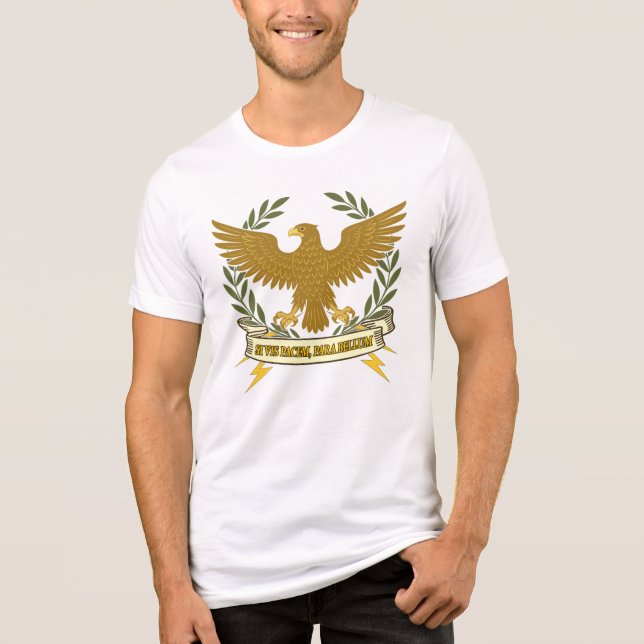 Si Vis Pacem, Para Bellum.. Eagle and lightning Tri-Blend Shirt (Vorderseite)