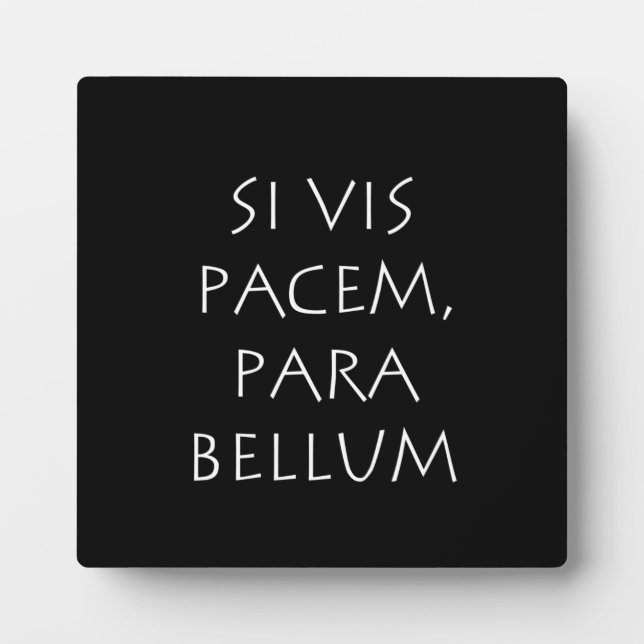 Si vis pacem para bellum fotoplatte (Vorderseite)