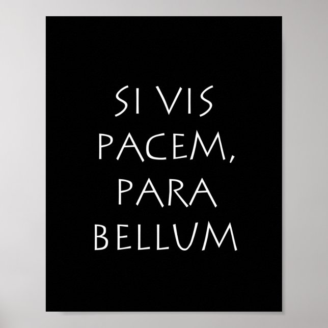 Si vis pacem para bellum poster (Vorne)