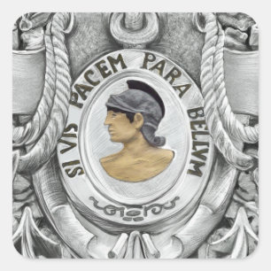 SI VIS PACEM PARA BELLUM QUADRATISCHER AUFKLEBER
