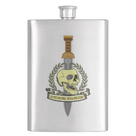 Si Vis Pacem, Para Bellum.. Skull Flachmann