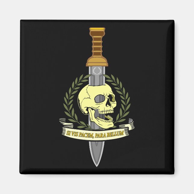 Si Vis Pacem, Para Bellum.. Skull Magnet (Vorne)