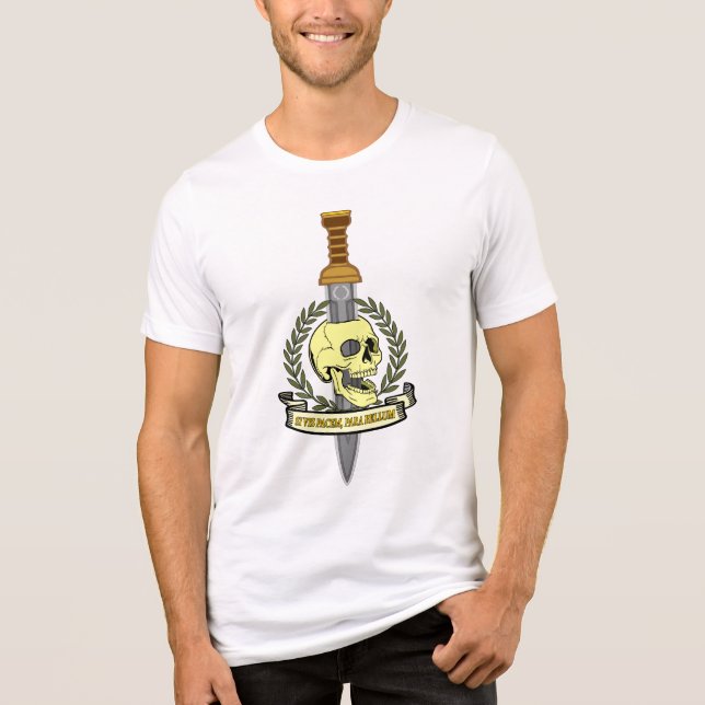 Si Vis Pacem, Para Bellum.. Skull Tri-Blend Shirt (Vorderseite)
