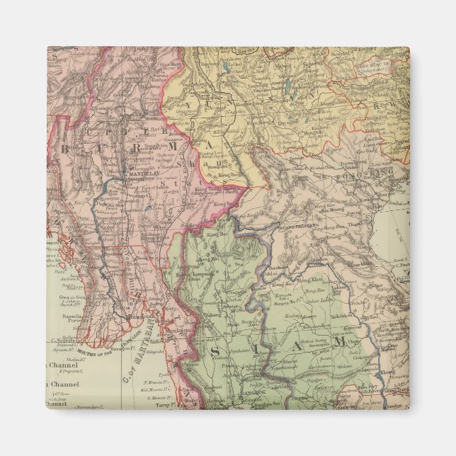 Siam, Birma und Anam Magnet (Vorne)