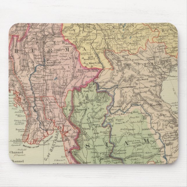 Siam, Birma und Anam Mousepad (Vorne)