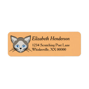 Siam Blue Mit Augen Cat Face Light auf Dark Graphi