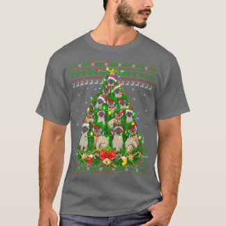 Siam Cat Xmas Lighting Tree Siam Cat Ugly Ch T-Shirt