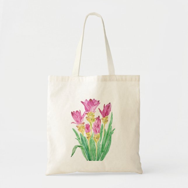 Siam tulips Aquarell Tragetasche (Vorne)