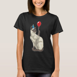 Siamese Birthday Balloon Party hat T-Shirt