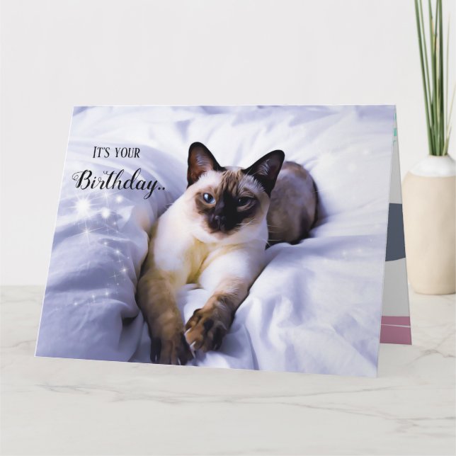 Siamese Birthday Card Karte (Vorderseite)