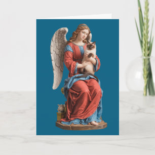 Siamese Cat and Angel Karte