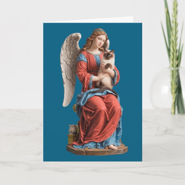 Siamese Cat and Angel Karte (Vorderseite)