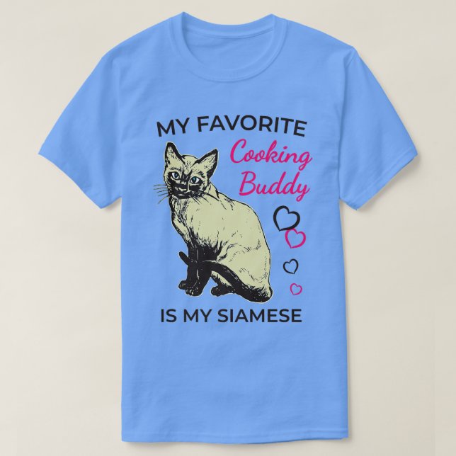 Siamese Cat and CookingT-Shirt T-Shirt (Design vorne)