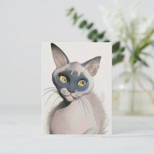 Siamese Cat Art Card Postkarte