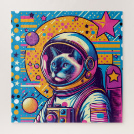 SIAMESE CAT-ASTRONAUT 6 PUZZLE