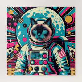 SIAMESE CAT-ASTRONAUT 8 PUZZLE