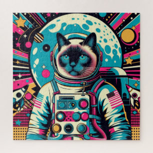 SIAMESE CAT-ASTRONAUT 8 PUZZLE
