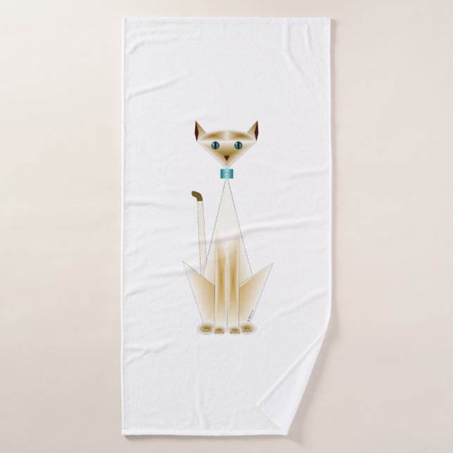 Siamese Cat Bath Handtuch Badehandtuch (Badehandtuch)