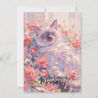 Siamese Cat Beileid Card Einladung