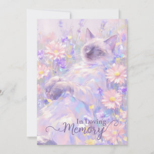 Siamese Cat Beileid Card Einladung