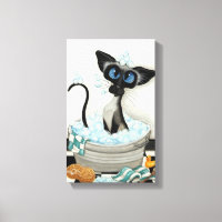 Siamese Cat by Bihr Le Bath Leinwand Printing