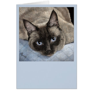 Siamese Cat Card - "Mocha"