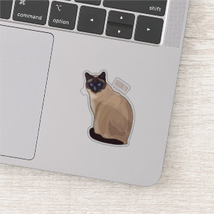 Siamese cat cartoon illustration aufkleber