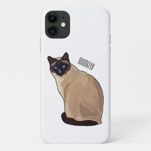 Siamese cat cartoon illustration Case-Mate iPhone hülle