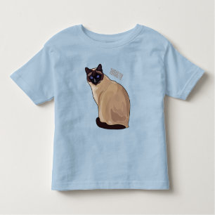 Siamese cat cartoon illustration kleinkind t-shirt