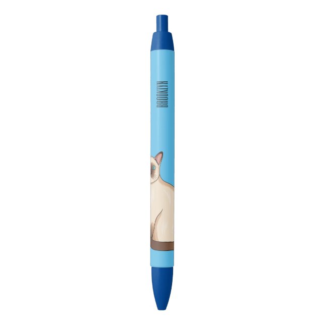 Siamese cat cartoon illustration kugelschreiber (Vorderseite Vertikal)