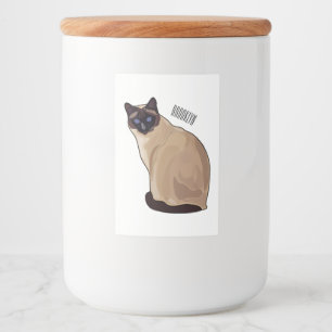 Siamese cat cartoon illustration lebensmitteletikett