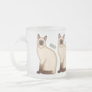 Siamese cat cartoon illustration mattglastasse