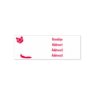 Siamese cat cartoon illustration permastempel