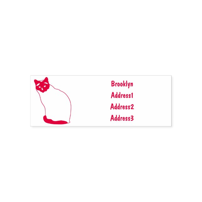 Siamese cat cartoon illustration permastempel (Design)