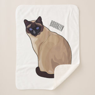 Siamese cat cartoon illustration sherpadecke
