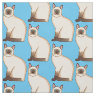 Siamese cat cartoon illustration stoff