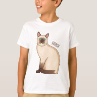 Siamese cat cartoon illustration 