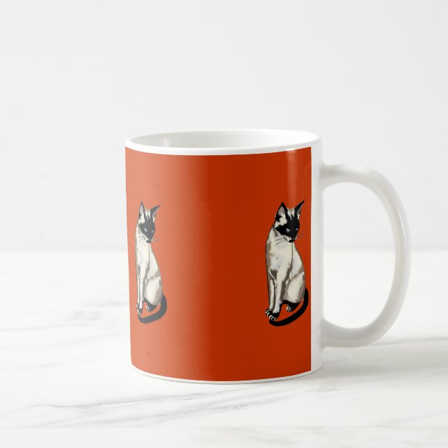 Siamese Cat Cartoon Kinder Geschenke Tasse (Rechts)