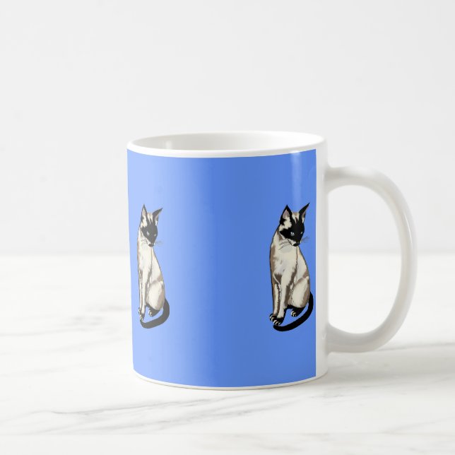 Siamese Cat Cartoon Kinder Geschenke Tasse (Rechts)