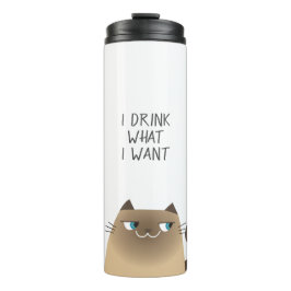 Siamese Cat Cartoon Thermosbecher