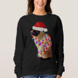 Siamese Cat Christmas Lights Funny Santa Kitten Lo Sweatshirt<br><div class="desc">Siamese Katze Weihnachten Lichter Funny Santa Kitten Lover Geschenke</div>