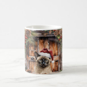 Siamese Cat Christmas Thema für Cat Lover Kaffeetasse