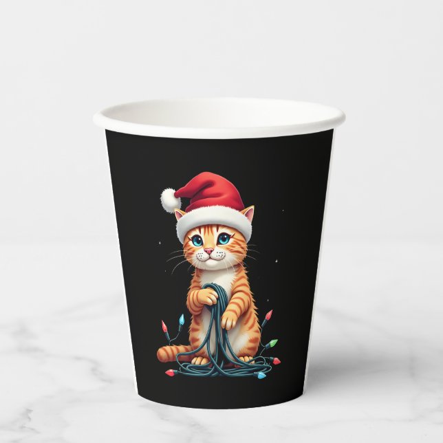 Siamese Cat Christmas V-Neck (1) Pappbecher (Vorderseite)