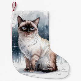 Siamese Cat Christmas Xmas Strumpf Kleiner Weihnachtsstrumpf