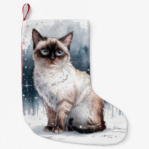 Siamese Cat Christmas Xmas Strumpf Kleiner Weihnachtsstrumpf